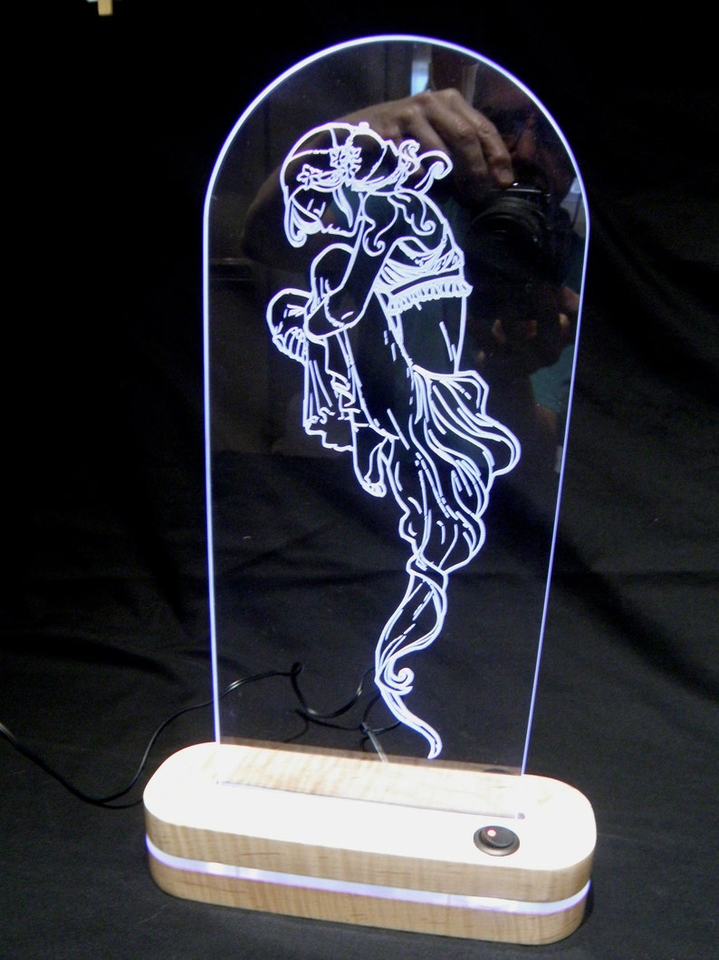 LED Edge lit Engraved Acrylic light. Etsy