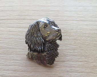 Spaniel Pewter Pin/ Brooch/ Badge