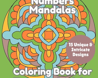 Farbe Nach Zahlen Mandala Malbuch: 15 Druckbare Seiten PDF zum Downloaden