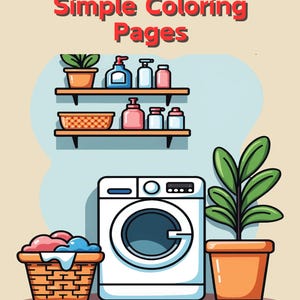 Cozy Corner Home Spaces Coloring Book | 29 Bold and Easy Simple Coloring Pages Kids Adults | Printable PDF Digital Download
