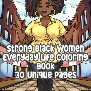 30 Black Women Coloring Book | Fun Hand Drawn Coloring Pages for Adults & Teens | Digital, Printable PDF