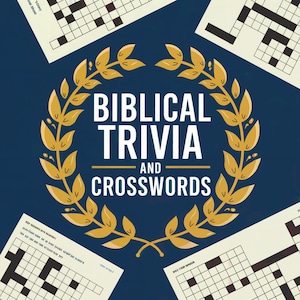 Bible Crossword Trivia Puzzle Printable Book, Bible Study Games For Adults, Christian Games, Bible Knowledge | Instant PDF Digital Download