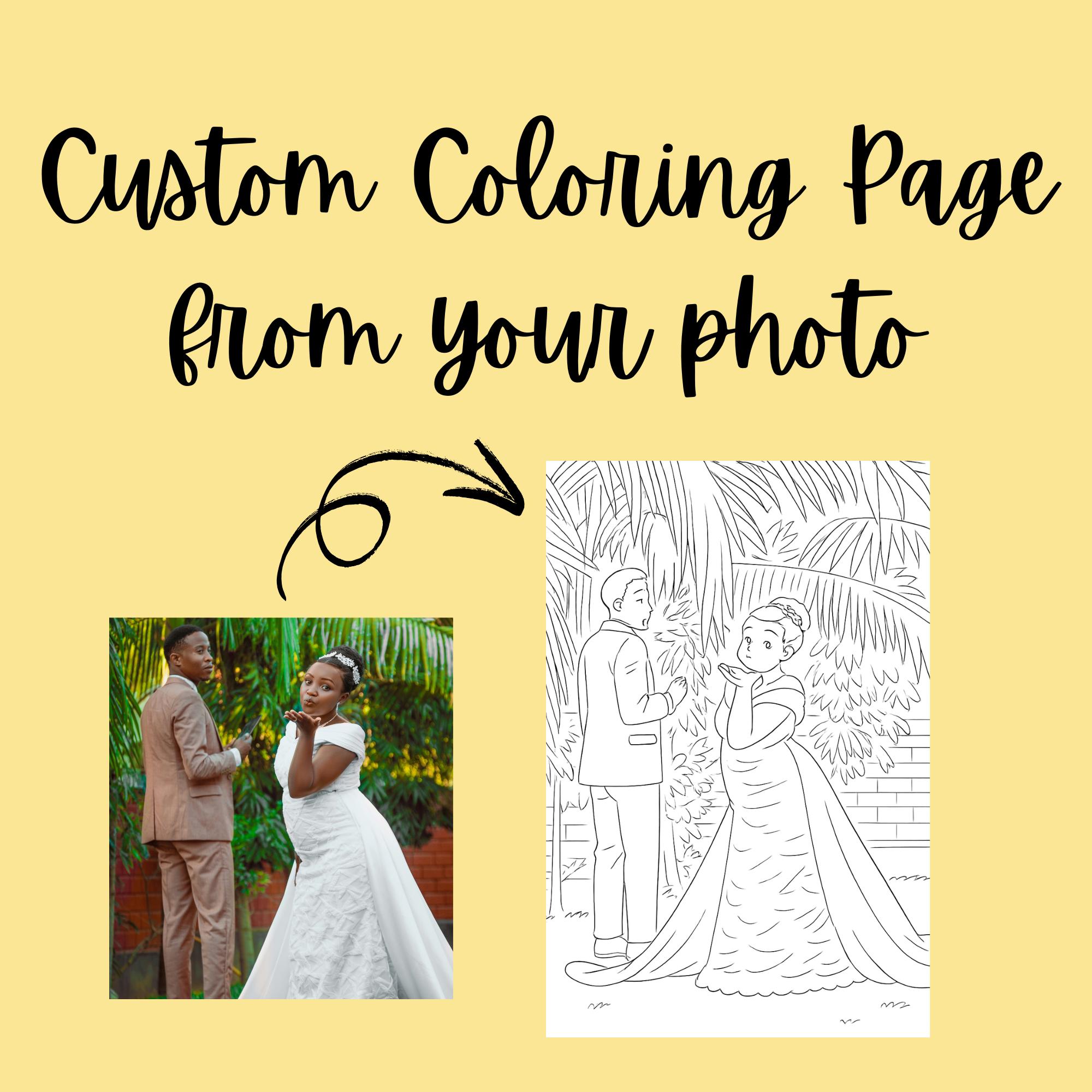 Custom Coloring Book Pages, Personalised Photo to Coloring Page ...