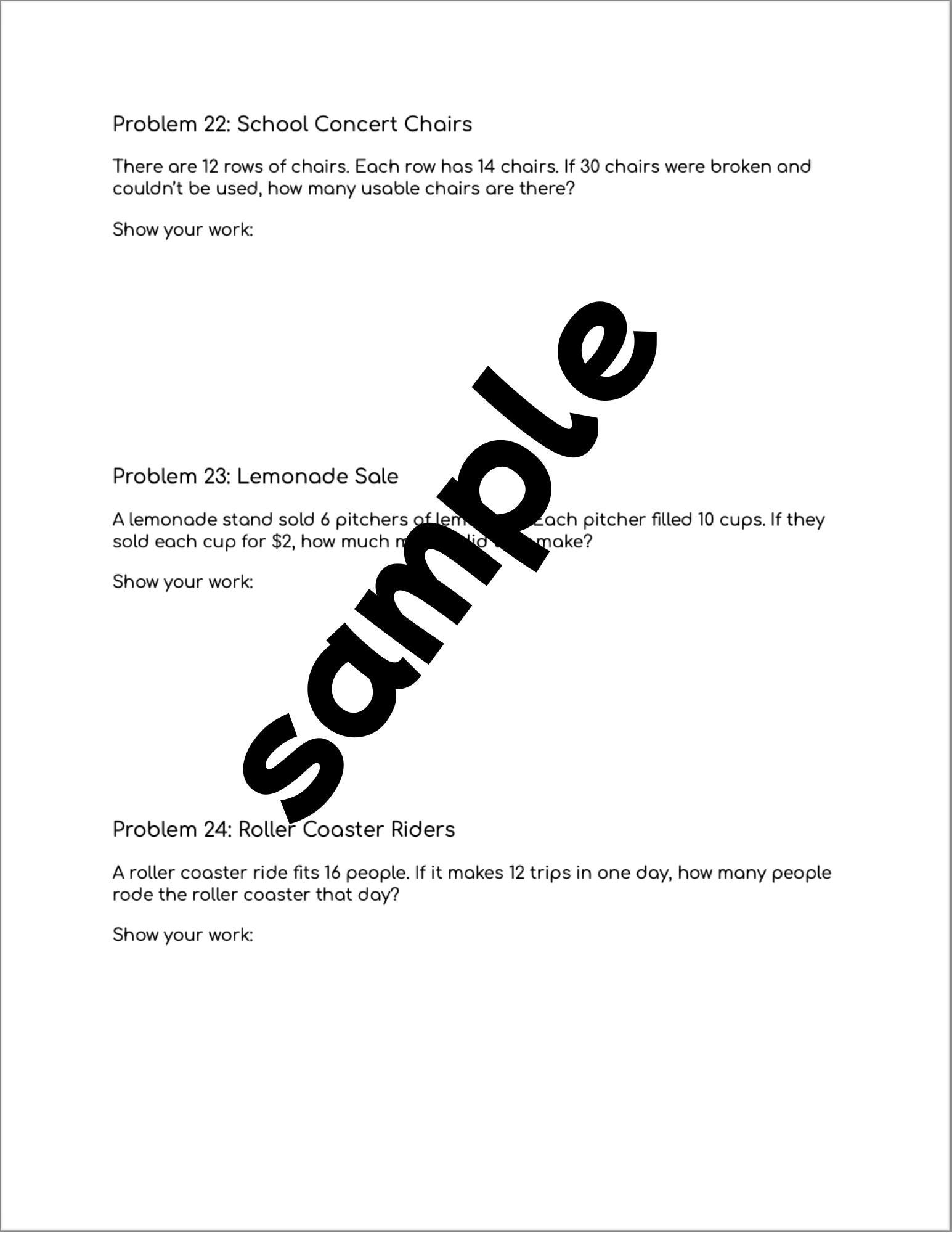 Math Word Problems Worksheets 4th Grade | Addition Subtraction ...