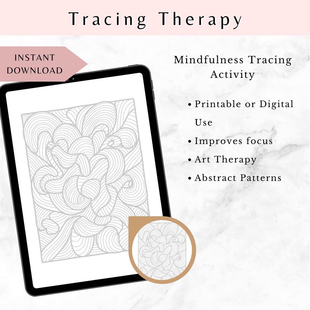 Abstract Pattern Tracing Coloring Book | 30 Satisfying Relaxing Designs ...