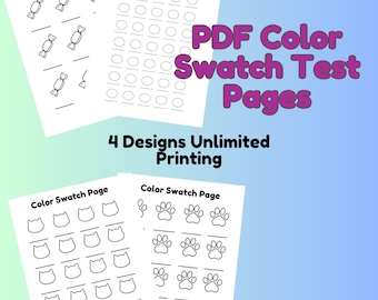 Blank Color Swatch Charts: 30 Templates DIY Palette Printable (PDF)