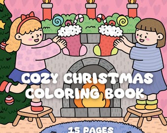 Christmas Coloring Pages PDF, Cozy Winter Scenes for Adults & Teens