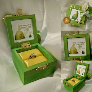 Disneys The Princess and the Frog inspired Engagement Ring Box Quote inside: My Dream Wouldn't be Complete Without You in it Customizable image 1