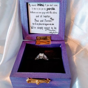 Nightmare before Christmas We Were Simply Meant to Be Disneys Tim Burtons Jack & Sally inspired Engagement Ring Box. Ring not included. image 5