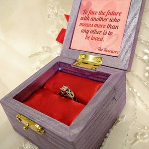 Disneys The Rescuers inspired Engagement Ring Box/ inside : To face the future with another who means more than any other is to be loved. image 2