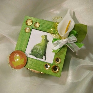 Disneys The Princess and the Frog inspired Engagement Ring Box Quote inside: My Dream Wouldn't be Complete Without You in it Customizable image 2