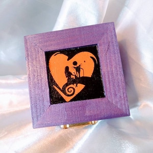 Nightmare before Christmas We Were Simply Meant to Be Disneys Tim Burtons Jack & Sally inspired Engagement Ring Box. Ring not included. image 2