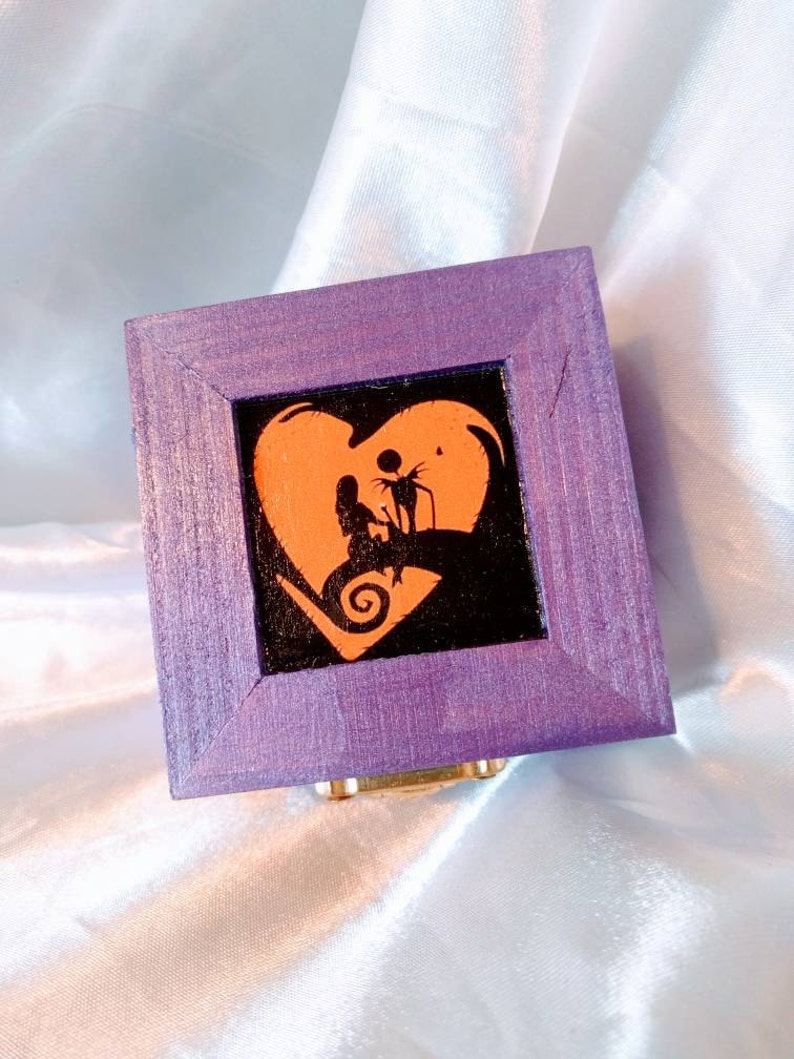 Nightmare before Christmas We Were Simply Meant to Be Disneys Tim Burtons Jack & Sally inspired Engagement Ring Box. Ring not included. image 2