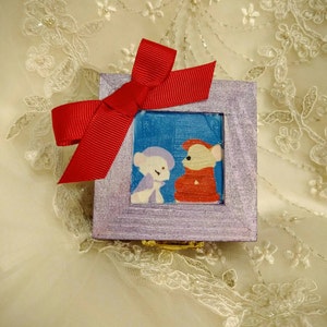 Disneys The Rescuers inspired Engagement Ring Box/ inside : To face the future with another who means more than any other is to be loved. image 4