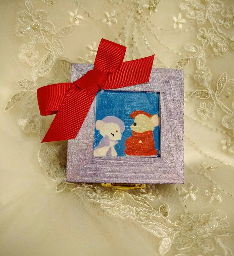 Disneys The Rescuers inspired Engagement Ring Box/ inside : To face the future with another who means more than any other is to be loved. image 4