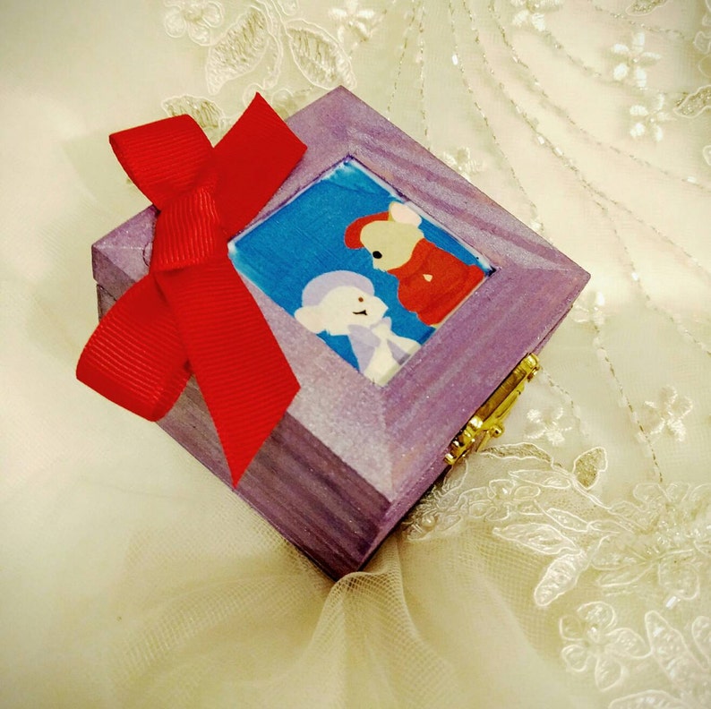 Disneys The Rescuers inspired Engagement Ring Box/ inside : To face the future with another who means more than any other is to be loved. image 3