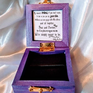 Nightmare before Christmas We Were Simply Meant to Be Disneys Tim Burtons Jack & Sally inspired Engagement Ring Box. Ring not included. image 3