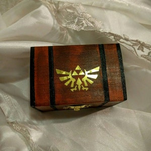 Nintendo inspired Zelda Engagement Ring Box w/ Quote inside It's Dangerous to go alone...Take this. Hand painted and made to order. image 3