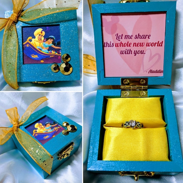 Disneys Aladdin & Jasmine inspired Engagement Ring Box