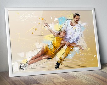 Olympic Dream - Tatiana Volosozhar and Maxim Trankov  (A3 Print)