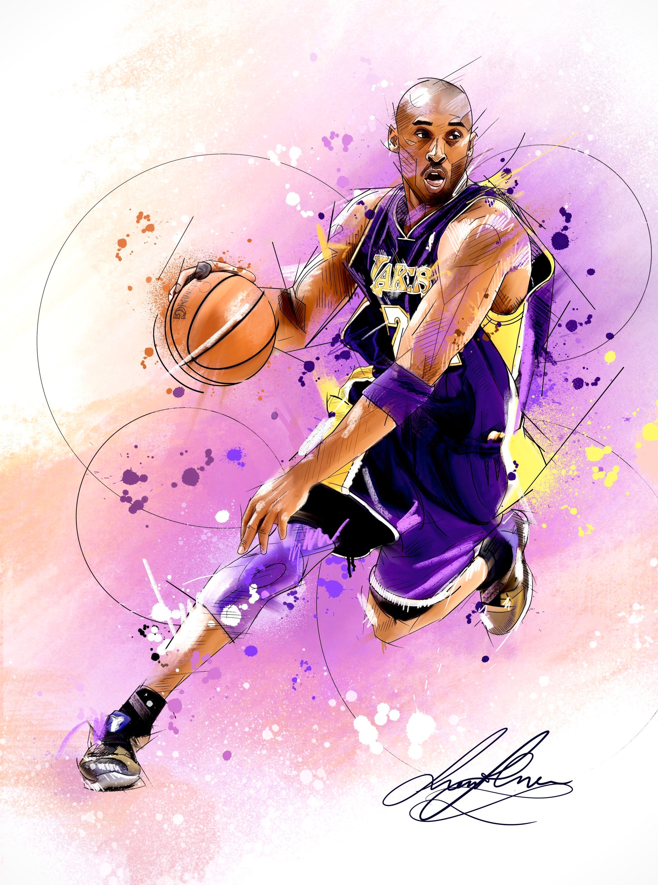Kobe Bryant Free Throw Art
