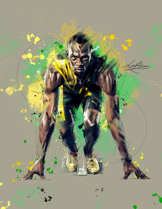 Usain Bolt Realistic Drawing / Usain Bolt Sketch Draw - YouTube