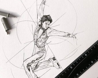 Yuzuru Hanyu - A3 Signed Print (LIMITED)