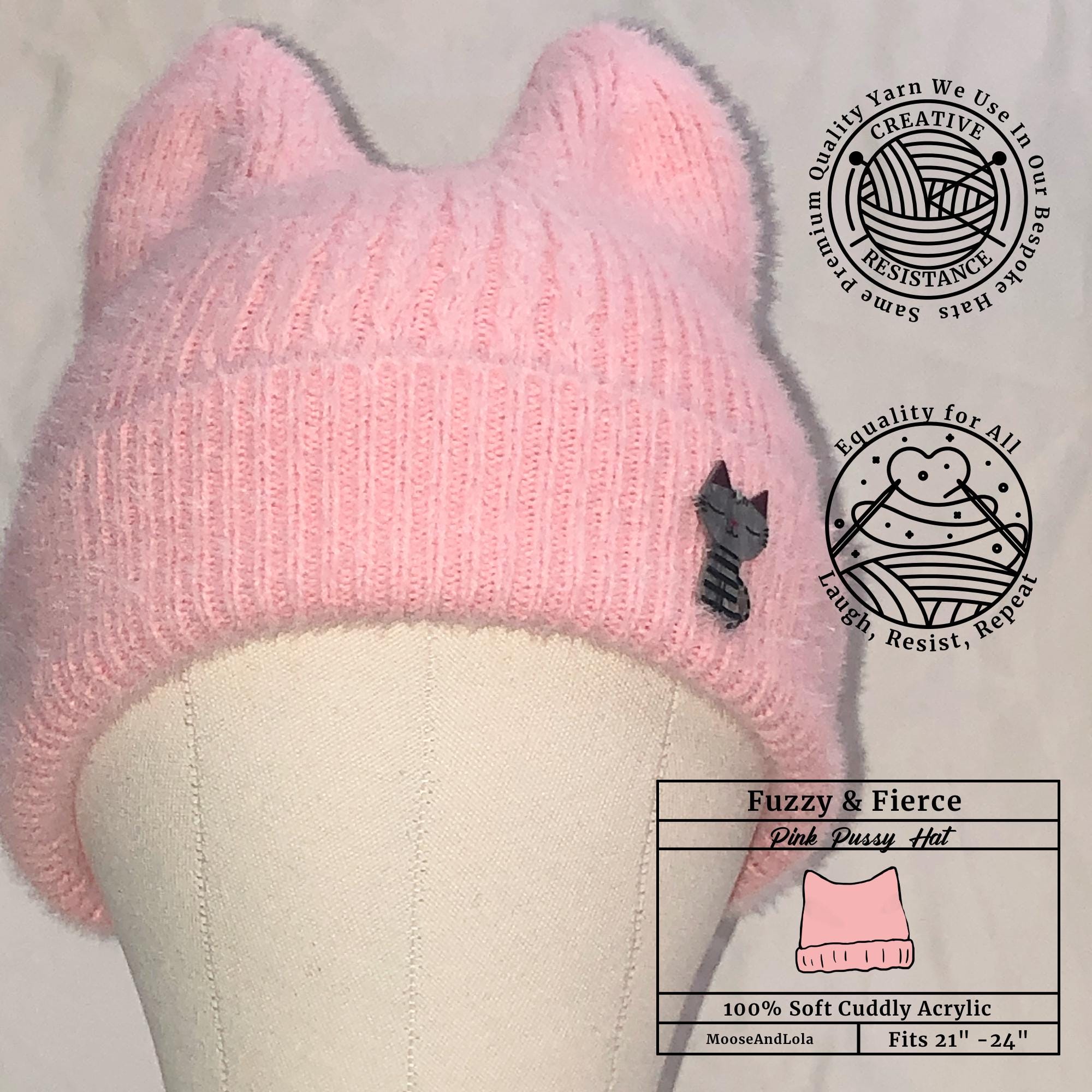 Fuzzy Knit Hat - Etsy