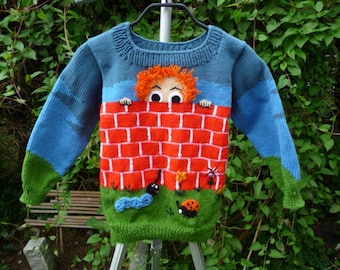 PDF instructions, knitting instructions boy sweater Gr. 122 - 128 H00501, knitting, pattern