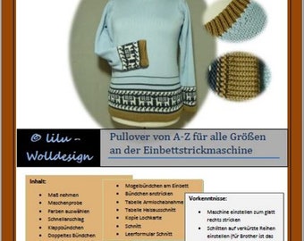 PDF Anleitung Strickanleitung Strickmaschine Pulli von A-Z MS00004
