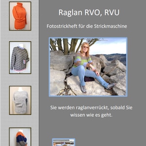 Book for knitting machines (fin- mid gauge) raglan sweater