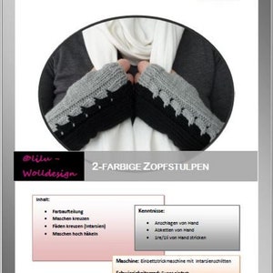 PDF instructions knitting instructions knitting machine gauntlets MS00702, knitting