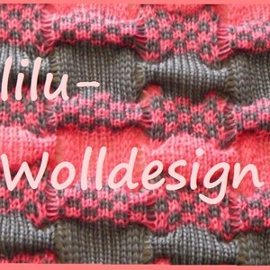 Instrucciones en PDF para instrucciones de tejido Patrón 3-D Patrón MS02402 Patrón, máquina de tejer