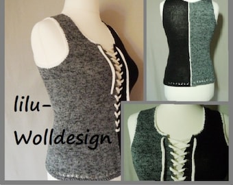 PDF instructions for knitting machine corset top MS00403, Machine knitting Pattern