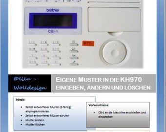 Instructions PDF instructions de tricot programmation machine à tricoter KH970, MS00005, tricot