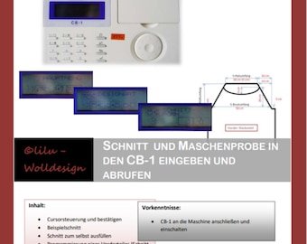 Enter PDF knitting machine pattern and swatch into CB-1 and retrieve MS00007