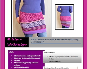 PDF knitting machine instructions skirt MS00602