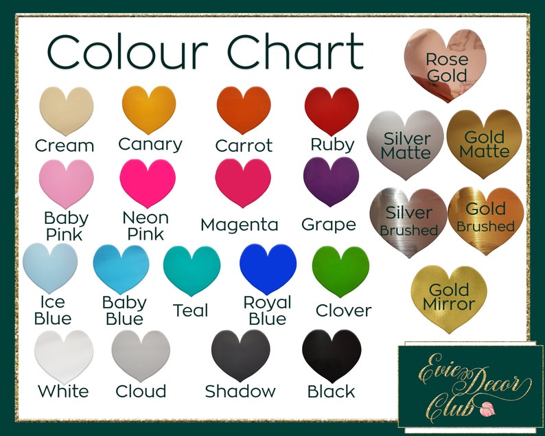 Rose Gold Heart Wall Decalslove heart vinyl stickers.Nursery Etsy