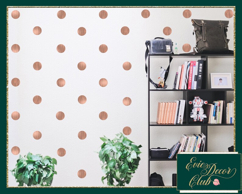 Rose Gold Dot Wall Decals / Vinyl Stickers / Nursery decor Etsy