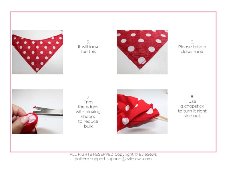 Dog Scrunchie Elastic Bandana Sewing Pattern With Video Tutorial DIY