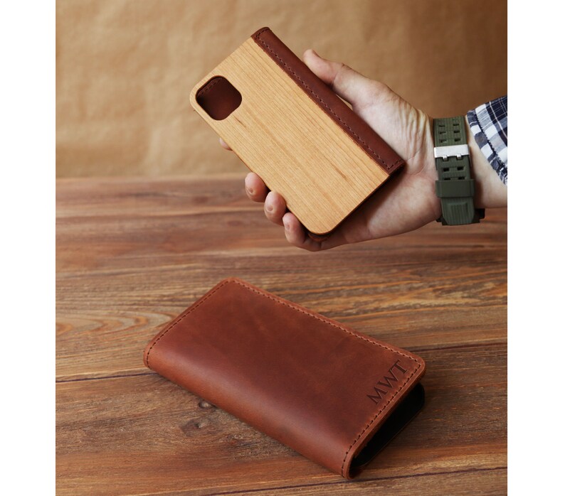 Personalized iPhone Wallet Case Leather iPhone 11 Case Etsy