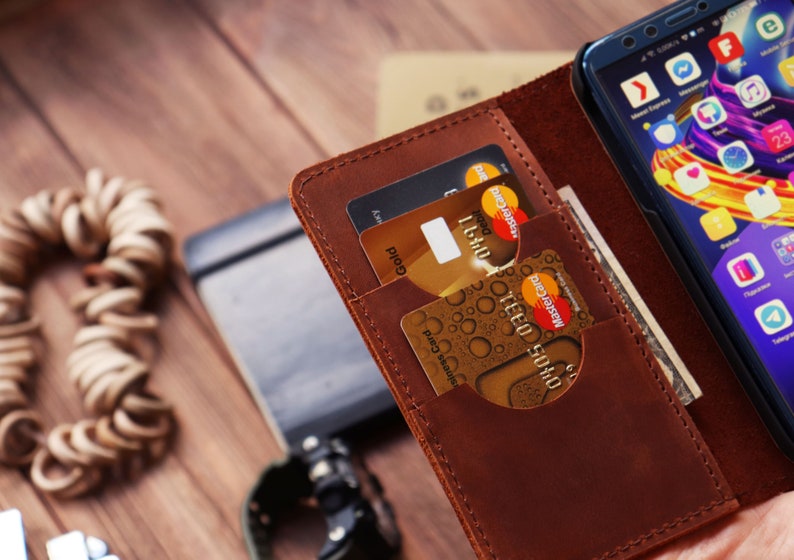 Personalized iPhone Wallet Case Leather iPhone 11 Case Etsy