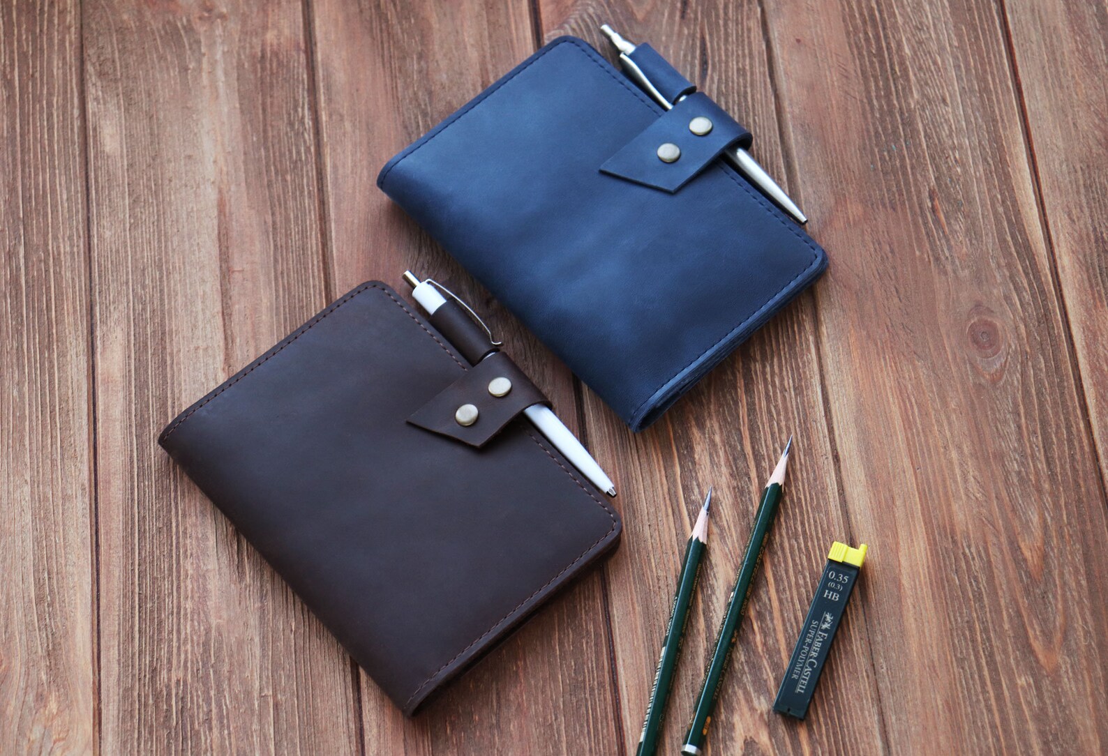 Leather Field Notes Holder Notebook Organizer A6 Etsy