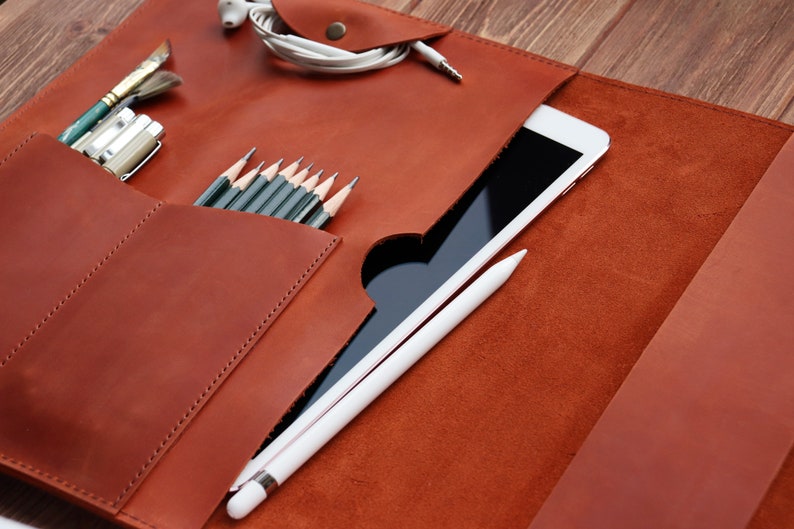 Leather Notebook Organizer Personalized Leather Ipad Case Etsy
