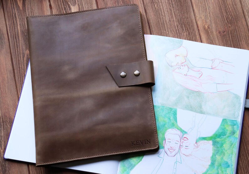 Leather Ipad and Notebook Case Personalized Notebook Etsy