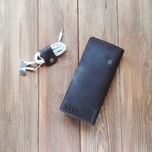 Leather iPad Cord Wrap Personalized iPad Charger Organizer - Etsy