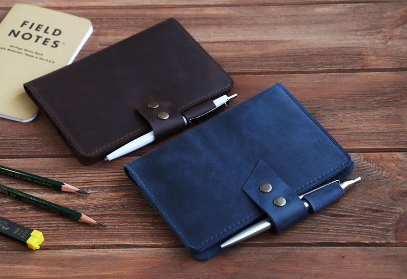 Leather Field Notes Holder Notebook Organizer A6 Etsy