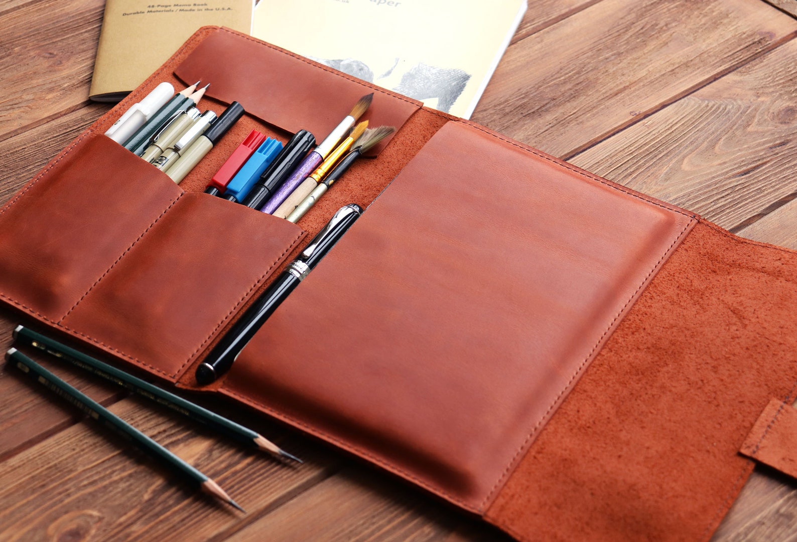 Leather Moleskine cover personalized Notebook case A5 Etsy