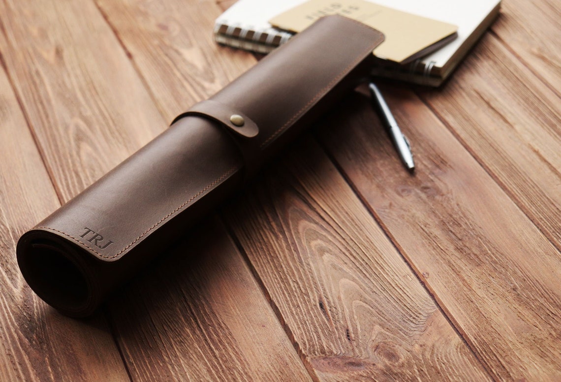 Personalized Desktop Leather Mat Leather Laptop Mat Desk Etsy