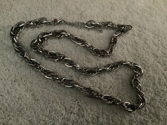 Hefty Chain Statement Necklace - image 3